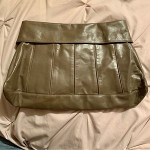 Vintage NWT VENETTO Leather TAUPE Style #1064 WHEAT Purse / Bag  *Broken Clasp